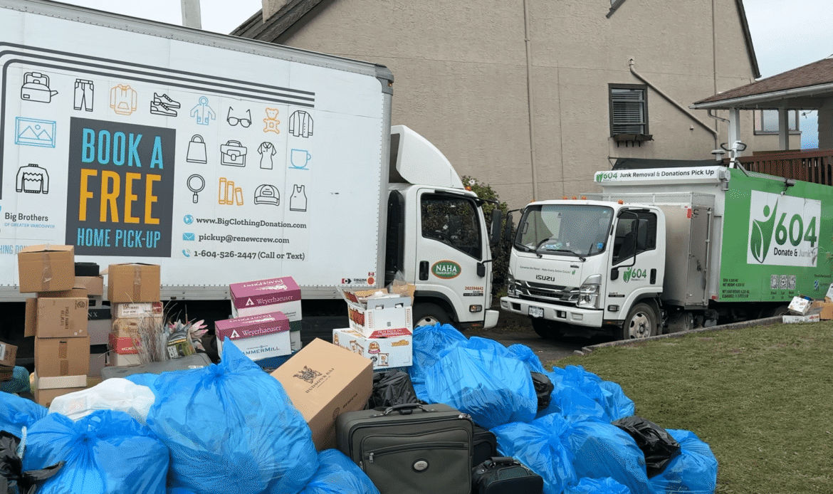 Eco-friendly junk removal Vancouver donation pickup service by 604 Donate It team